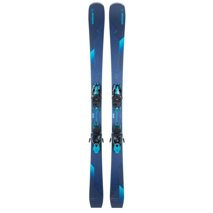 Sci Elan Wildcat 82 CX 2020 con attacchi, vista laterale e frontale.