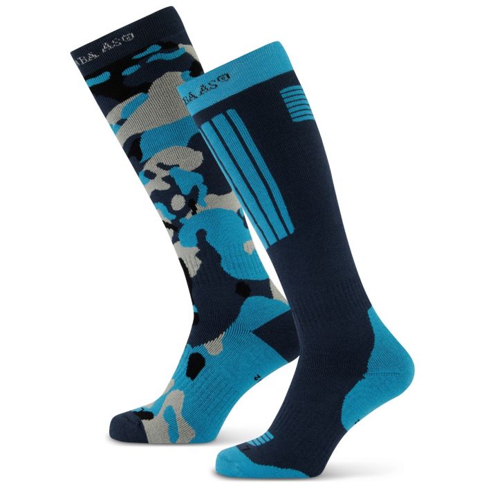 Poederbaas Calze da sci 2-Pack Camo Navy