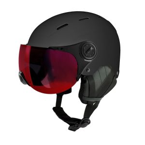 SIHE-144-10B: casco da sci con visiera colorata, design moderno e funzionale.