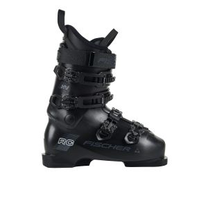 Sci Fischer RC 90 Black: vista laterale dello scarpone da sci, colore nero.